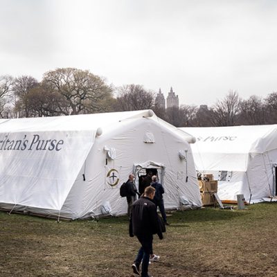 A 68-bed Emergency Field Hospital Erected in NYC’s Central Park in Response to COVID-19