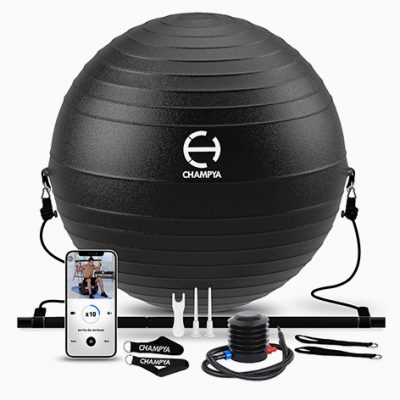 The Most Effective At-Home Workouts With the Champya Stability Exercise Ball Plus Pilates Bar