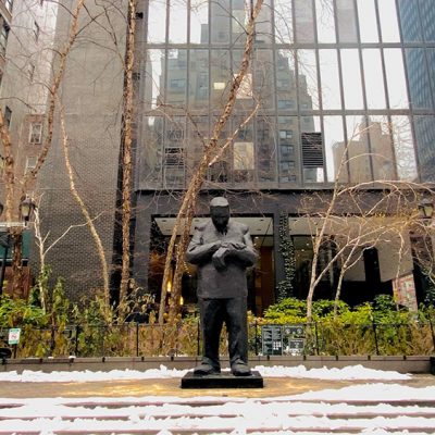 Sculpture by Internationally Acclaimed Artist, Jim Rennert, Arriving in New York City
