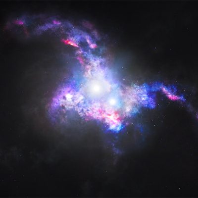 Hubble Spots Double Quasars in Merging Galaxies