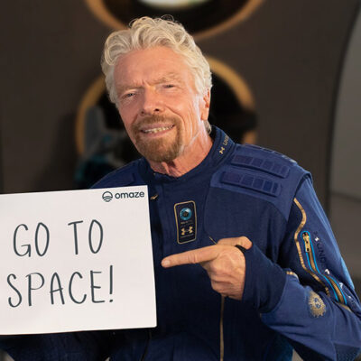 Sir Richard Branson and Omaze to Make History by Sending Two People to Space Aboard a Virgin Galactic Flight