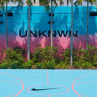 UNKNWN Unveils Nike Lebron 8 ‘South Beach’ 2021 Inspired Basketball Court Painted Mural at Wynwood, Miami Location