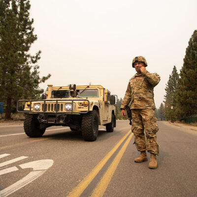 California Guard Military Police Help With Wildfire Response