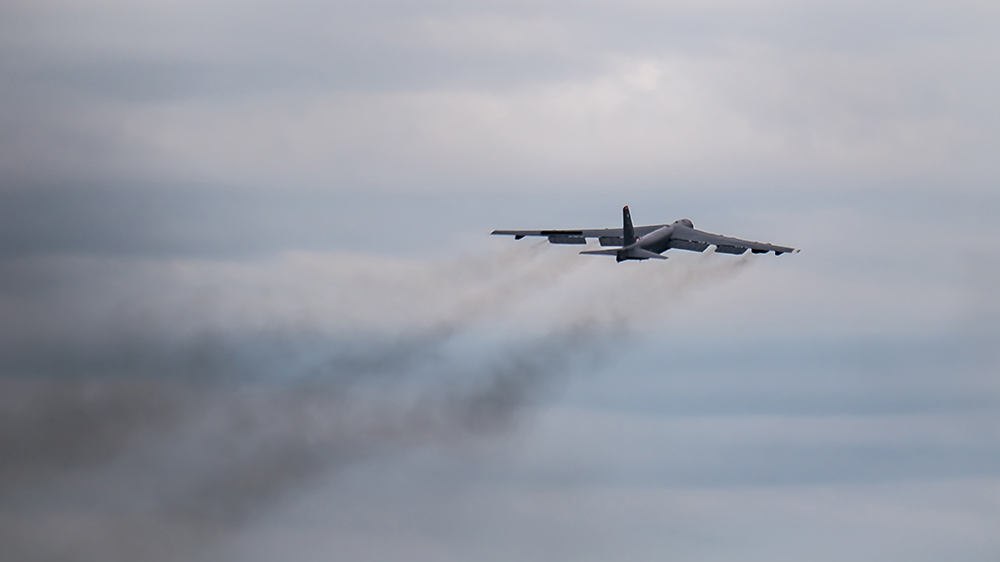 A B-52H Stratofortress assigned to the 2nd Bomb Wing takes off from Barksdale Air Force Base, La., May 7, 2019.