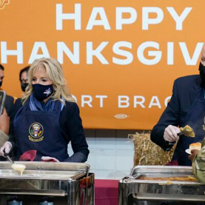 Bidens Share ‘Friendsgiving’ Dinner With Fort Bragg Troops, Families