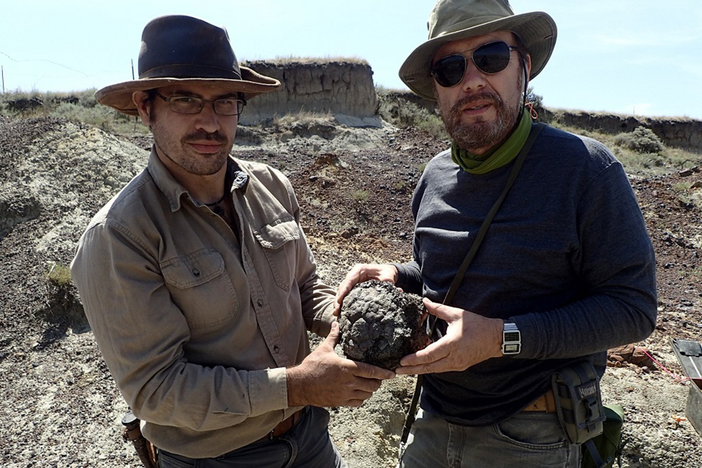 Robert DePalma (left) and Anton Oleinik, Ph.D., pictured at site in North Dakota. © Florida Atlantic University