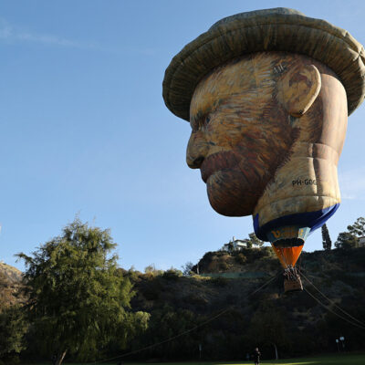 Vincent Van Gogh Hot Air Balloon Set Sail Over the Skies of Hollywood