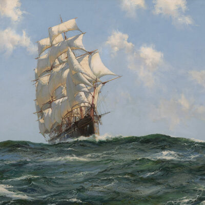 Rehs Galleries Announced Recent Acquisition of Montague Dawson’s Red Jacket on Open Seas