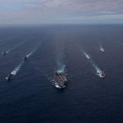 U.S. Navy’s Newest Aircraft Carrier Joins Allies for Exercise Silent Wolverine