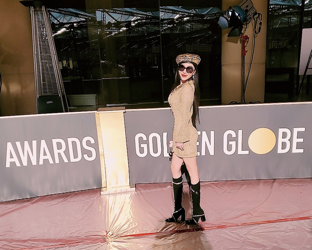 Sisi Cao Shines on the Red Carpet at the 80th Golden Globe Awards