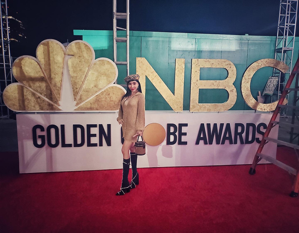 Sisi Cao Shines on the Red Carpet at the 80th Golden Globe Awards