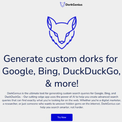 DorkGenius, New AI-Powered Tool Makes It Easier Than Ever to Generate Effective Google Dorks