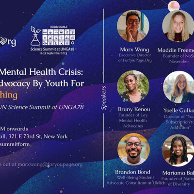 ForYouPage.Org to Participate in UNGA78 Science Summit With Trailblazing Mental Health Advocacy