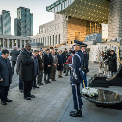 Defense Secretary Austin Honors U.S., South Korean Veterans in Seoul