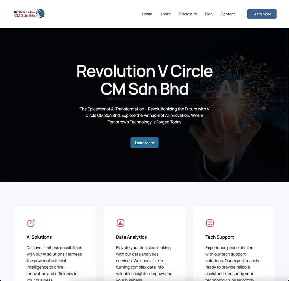 Revolution V Circle CEO Sdn Bhd Unveils Dynamic New Website To Enhance ...