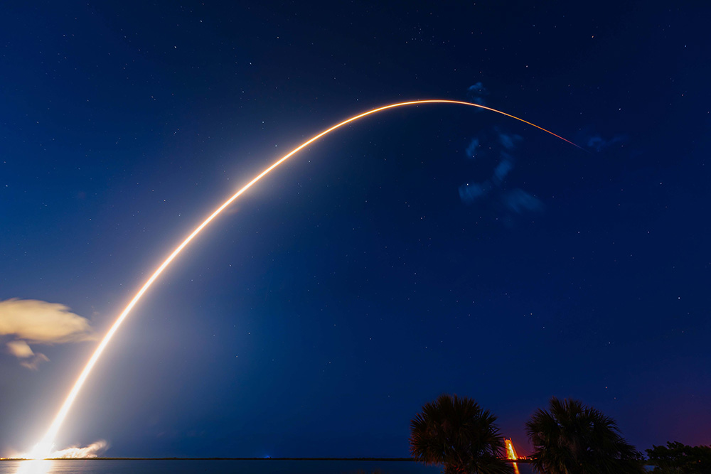 A Falcon 9 rocket carrying Starlink satellites launches from Cape Canaveral Space Force Station, Florida, May 12, 2024. © Joshua Conti, Space Force