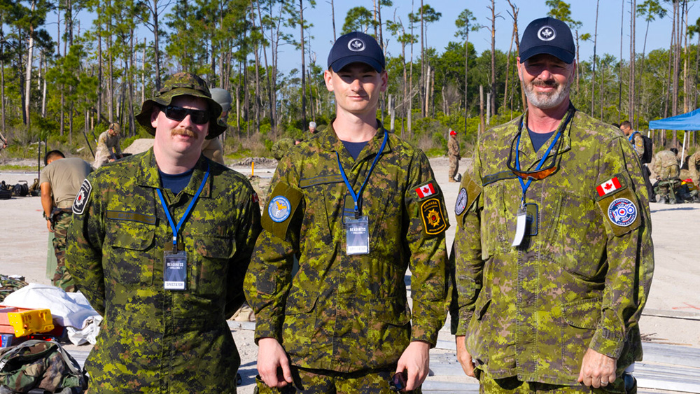 Canadian troops observe Exercise Readiness Challenge X at Tyndall Air Force Base, Fla., April 25, 2024. © Army Sgt. Tyler Morford