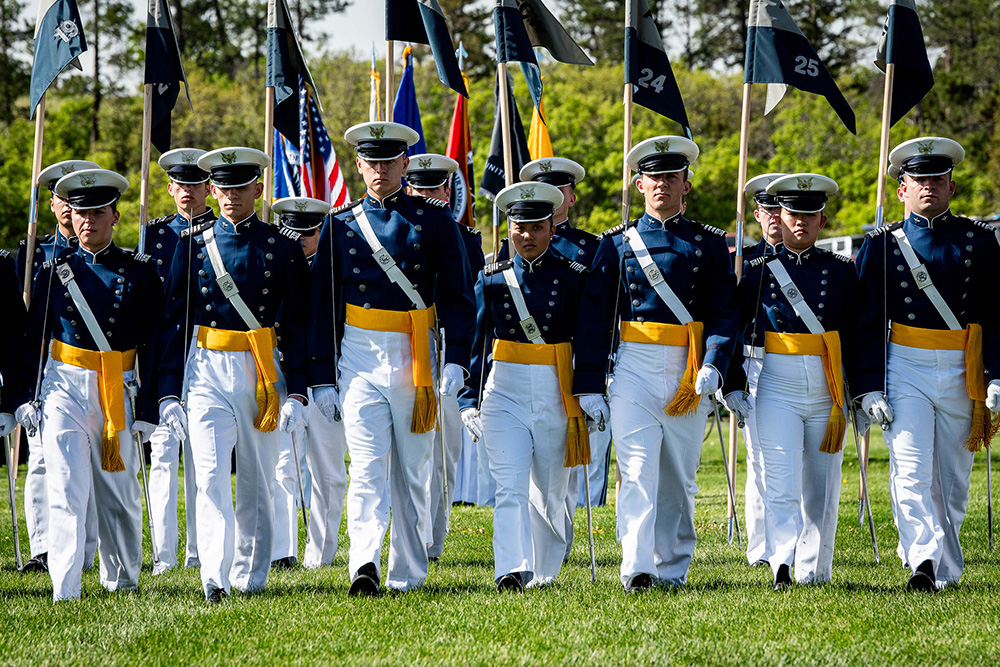 U.S. Air Force Academy cadets participate in the academy's 2024 Graduation Parade in Colorado Springs, Colo., May 29, 2024. © Justin R. Pacheco, Air Force