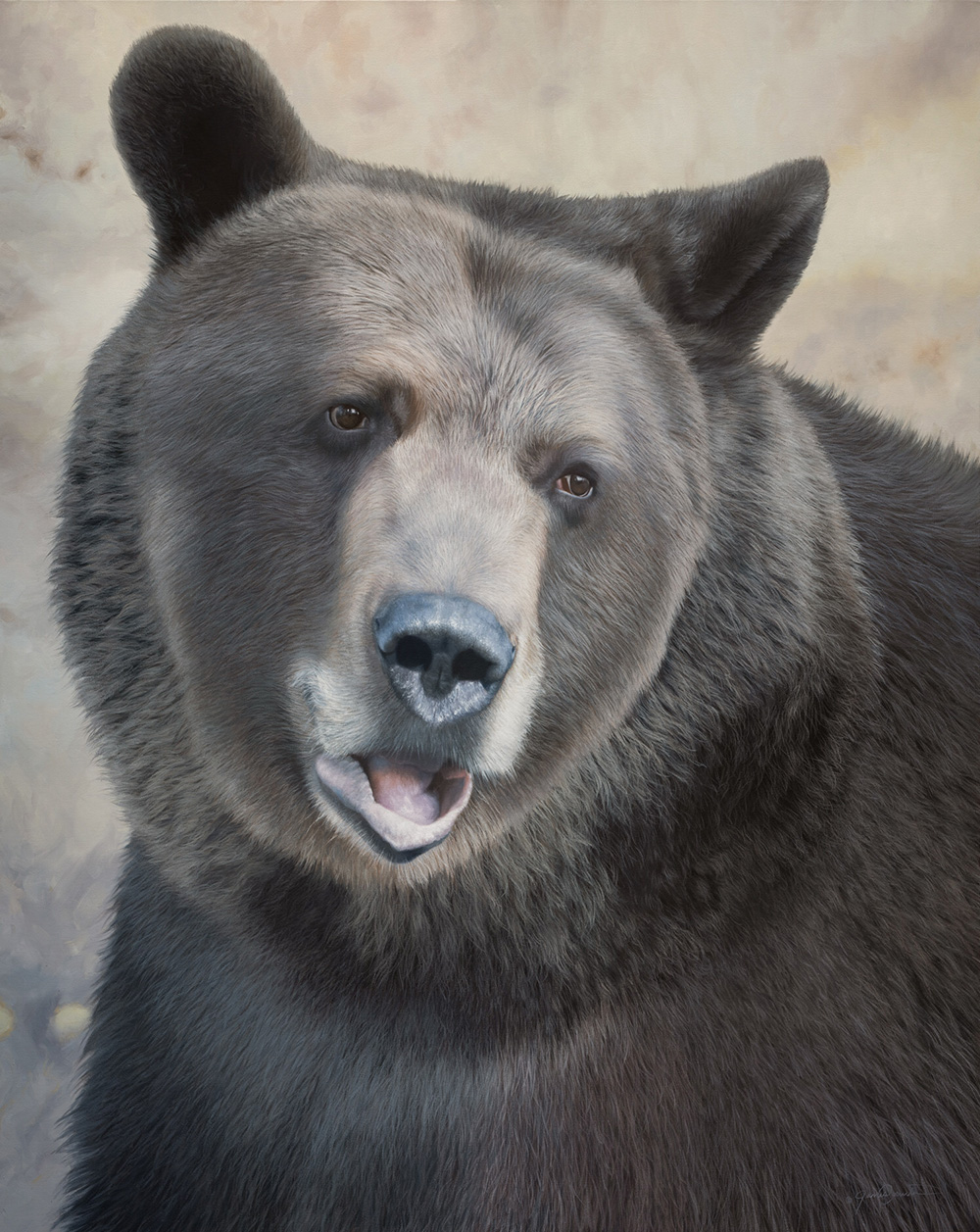 A James Corwin - Wildlife Artist - Grizzly Bear painting that sold for $32,000.