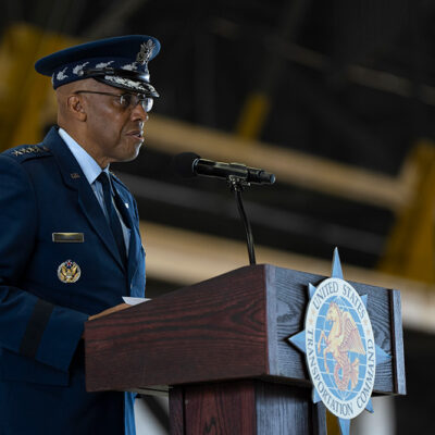 Brown Highlights Critical Role of Logistics at Transcom Change of Command