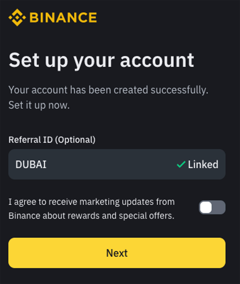 Binance Referral Code: DUBAI