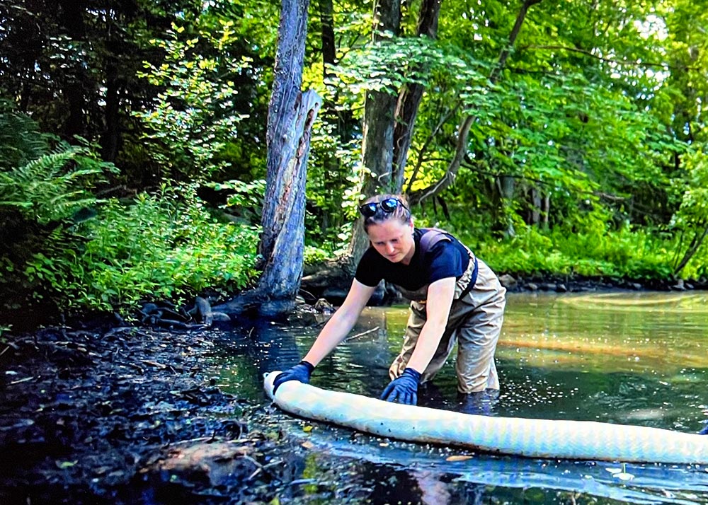 Kristina Washer Environmental Scientist at work
