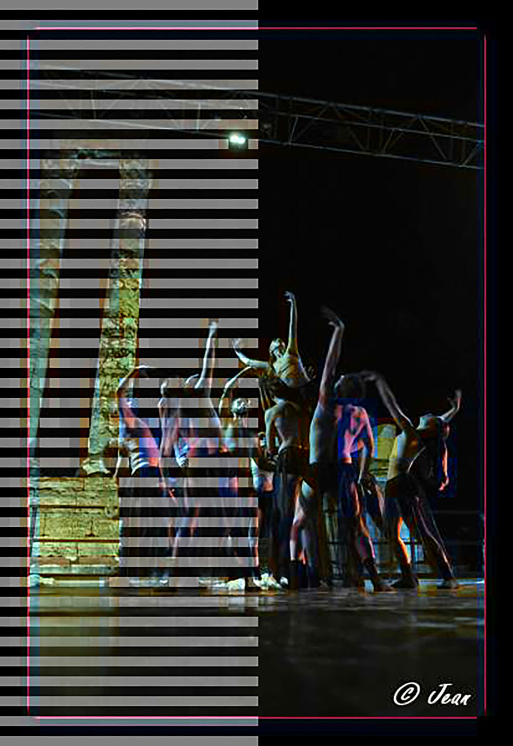 Rose Barbatan (lifted) in Boléro by Richard Bonnot Saltet, Arles Theater Antic, France © Jean Mansuy 2024
